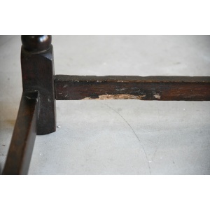 Antique Rustic Oak Side Occasional Table