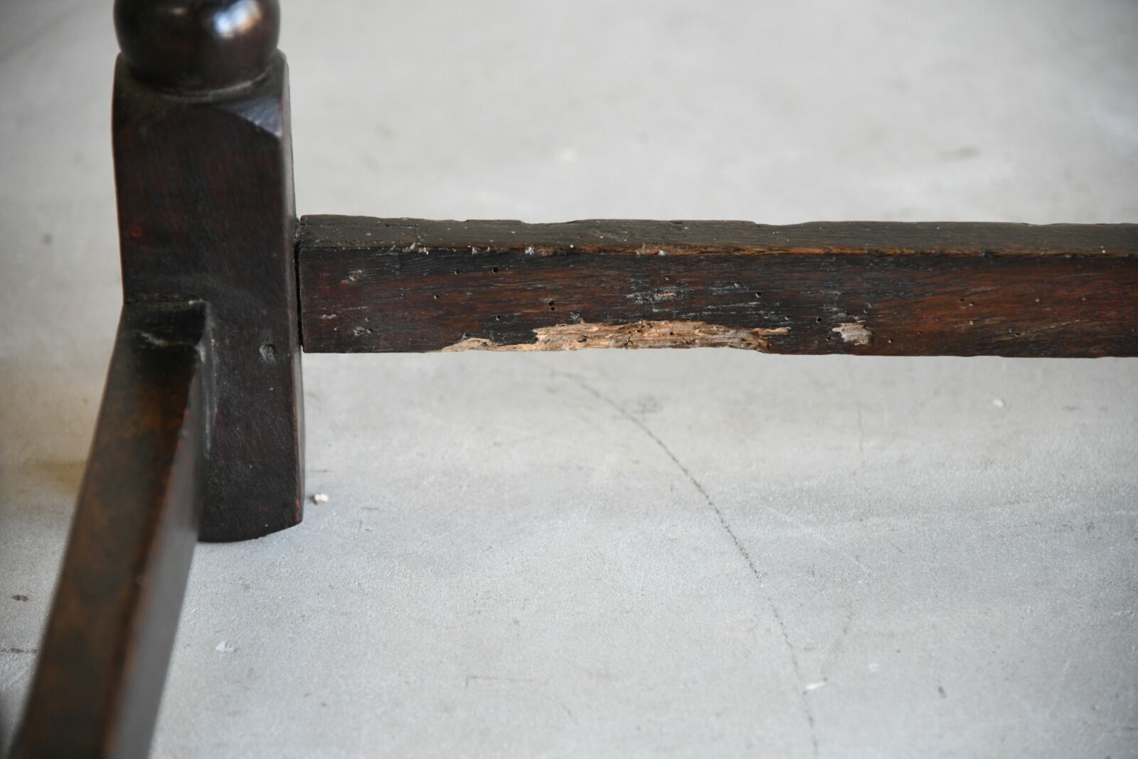 Antique Rustic Oak Side Occasional Table