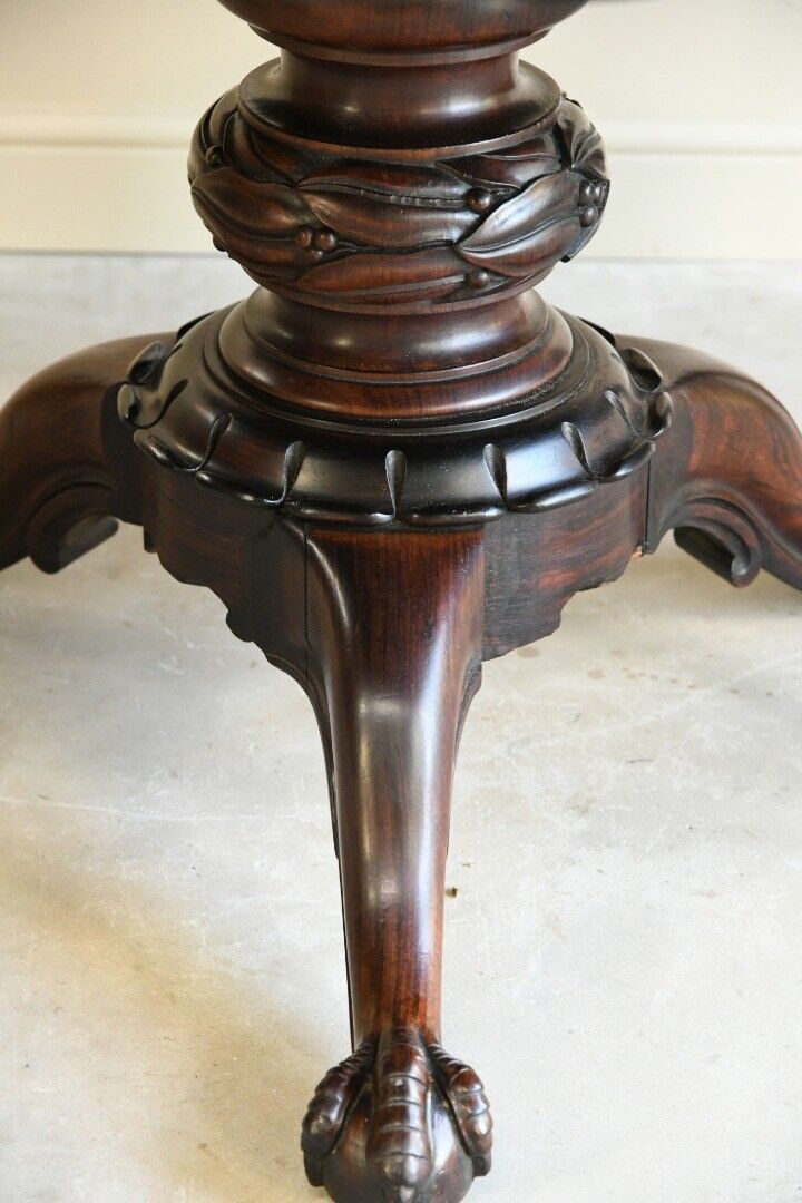 William IV Antique Rosewood Tilt Top Dining Table