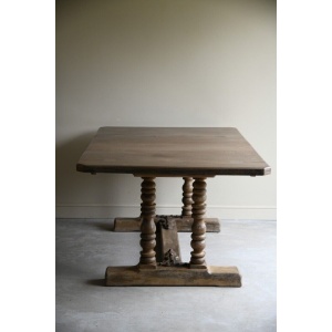Rustic Oak Rectangular Refectory Dining Table