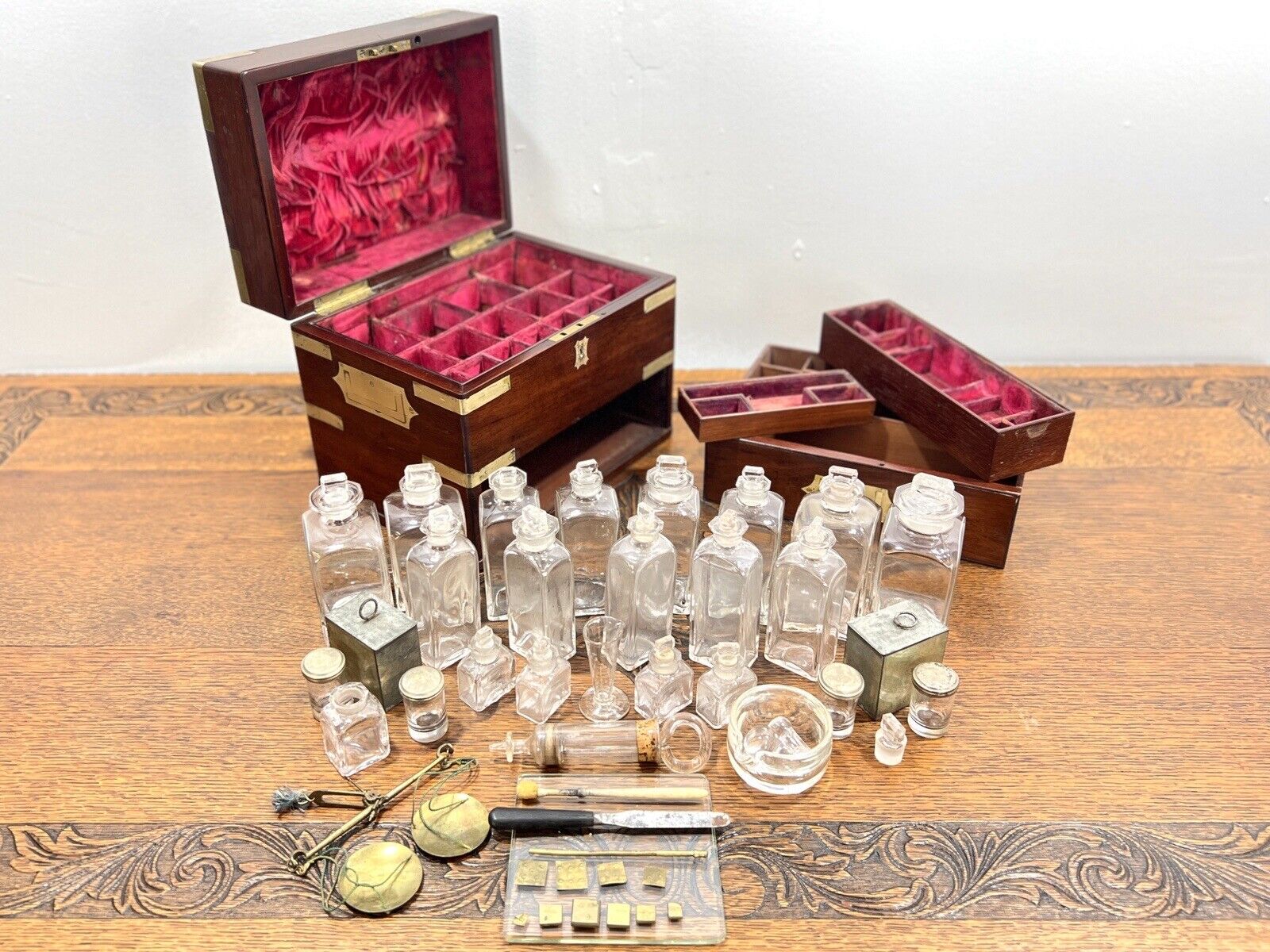 Early 19th Century, George IV Rosewood & Brass Campaign Style Apothecary Box