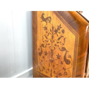 18th Century, Dutch Inlaid / Marquetry, Walnut Bookcase Bureau