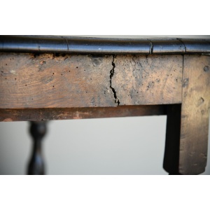 Antique Rustic Oak Side Occasional Table