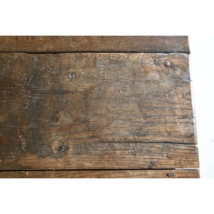 Antique Rustic Country Oak Side Occasional Table