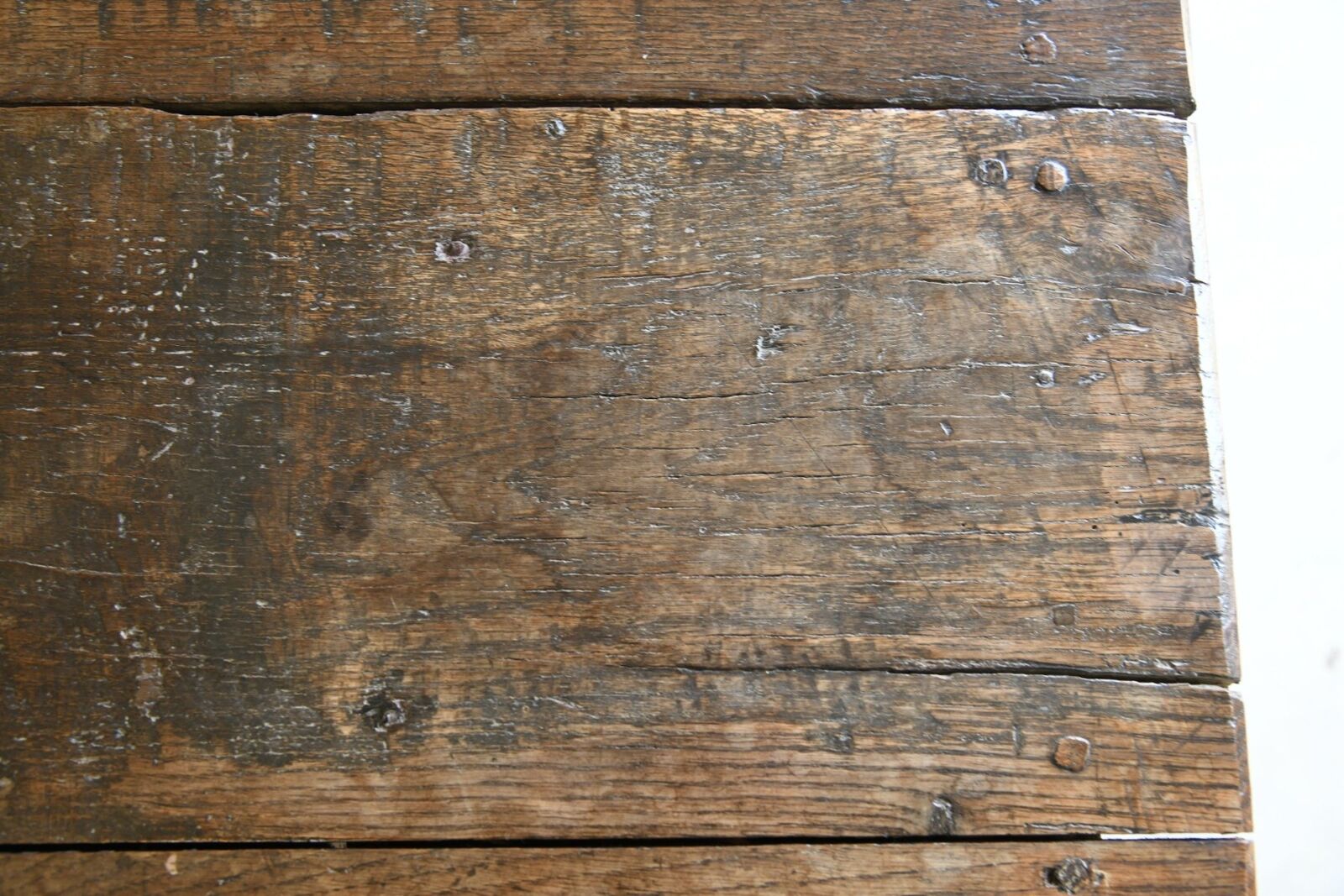 Antique Rustic Country Oak Side Occasional Table