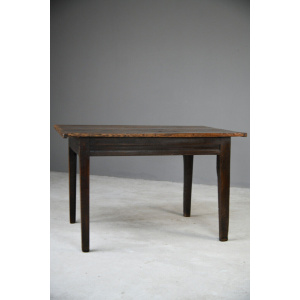 Antique Rustic Country Vernacular 18th Century Georgian Oak Side Table