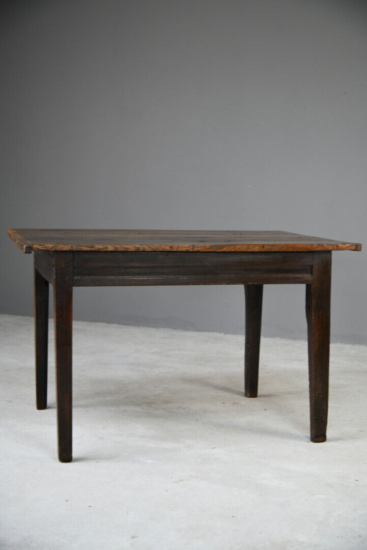 Antique Rustic Country Vernacular 18th Century Georgian Oak Side Table