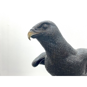 Bronze Falcon, Perched Upon a Falconers Glove - In The Manner of Gallo