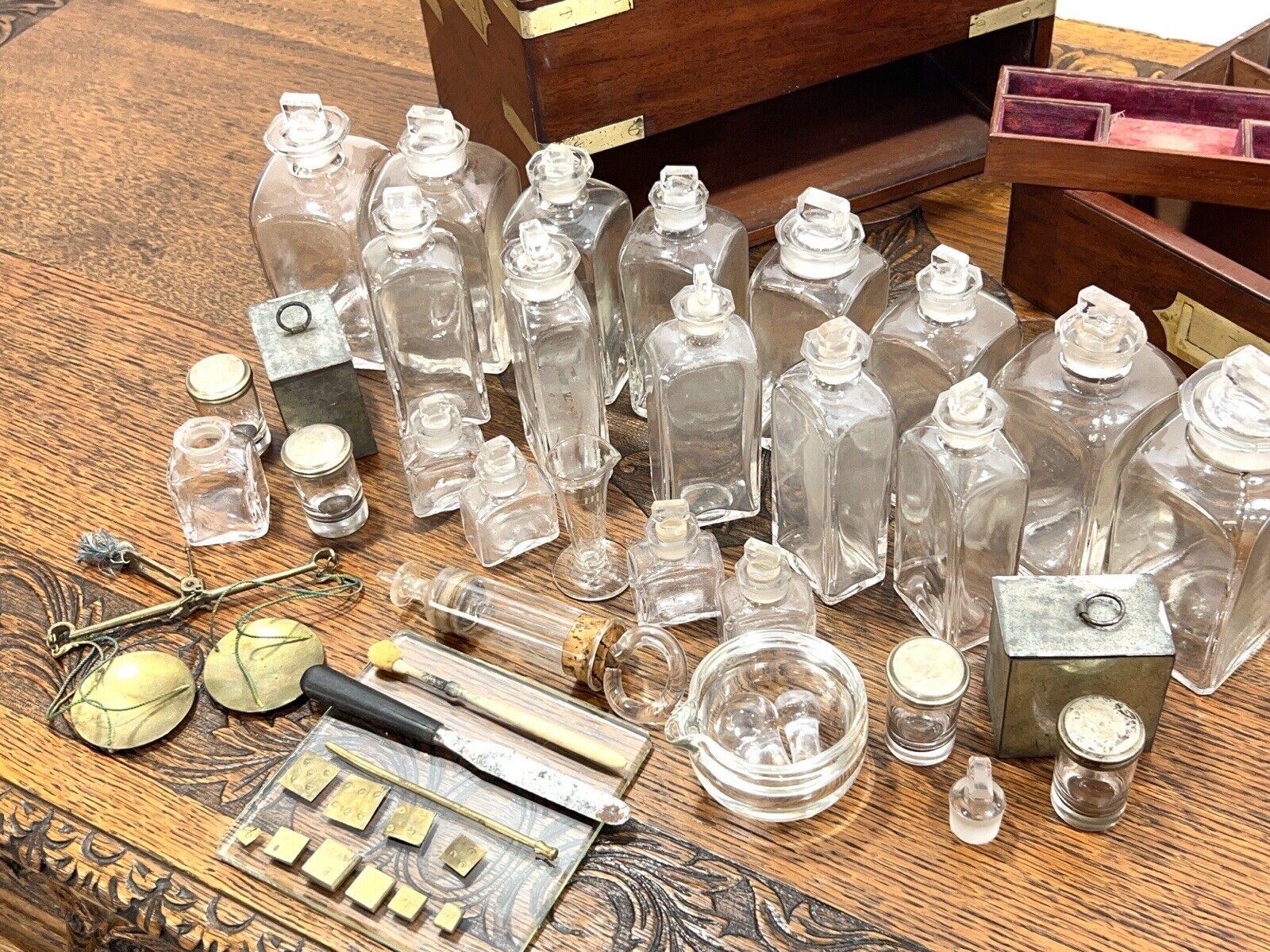 Early 19th Century, George IV Rosewood & Brass Campaign Style Apothecary Box