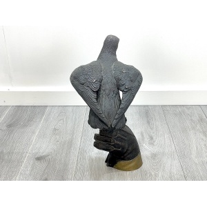 Bronze Falcon, Perched Upon a Falconers Glove - In The Manner of Gallo