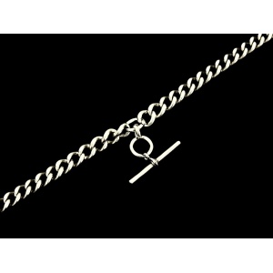 Solid Silver, 71.1g Albert Chain, Birmingham 1920 by Herbert Bushell & Sons