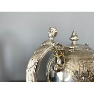 Stunning 4 Piece Silver Tea Set By George & Michael Crichton, Edinburgh 1876/77