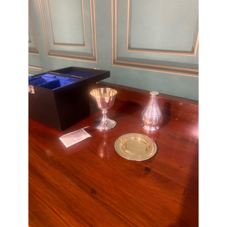 Travelling Plated Holy Communion Set