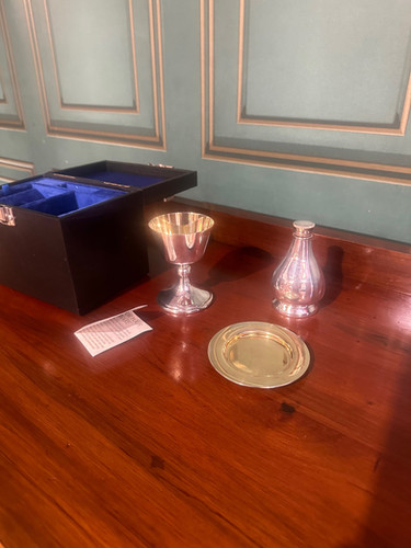 Travelling Plated Holy Communion Set