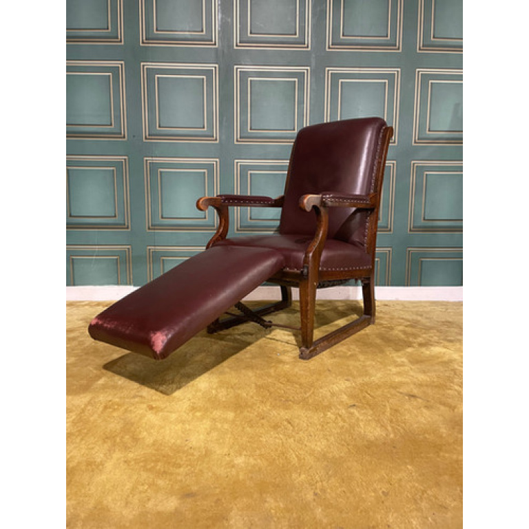 Vintage Medical Examination Armchair With Adjustable Foot Rest