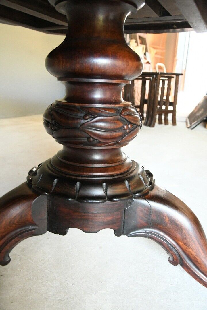 William IV Antique Rosewood Tilt Top Dining Table