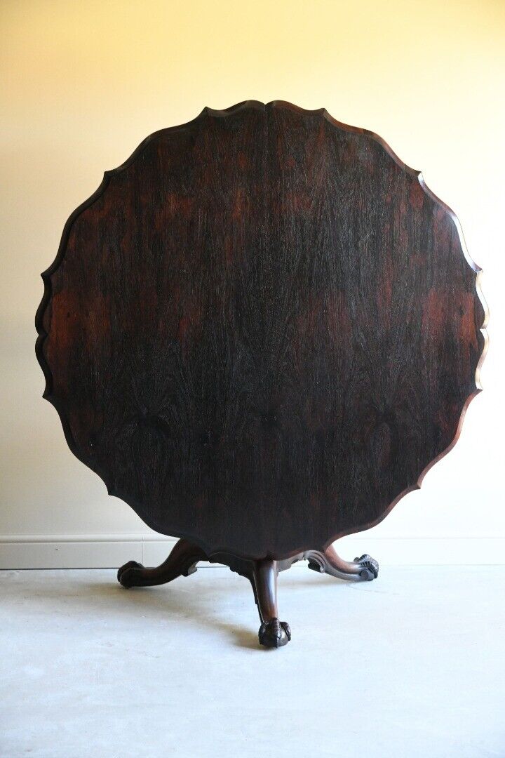 William IV Antique Rosewood Tilt Top Dining Table