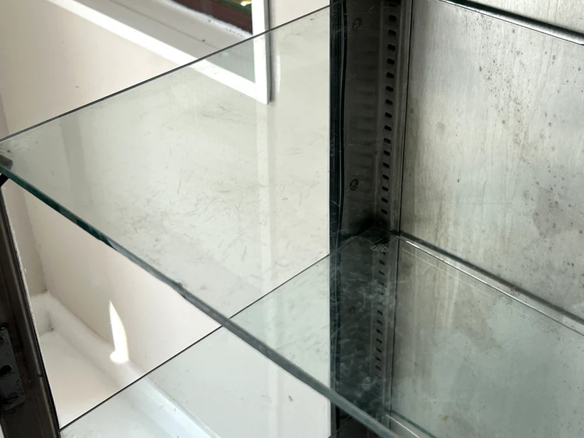 20th Century Stainless Steel & Glass Medical Cabinet
