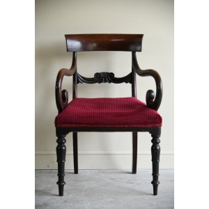 19th Century Mahogany Carver Chair