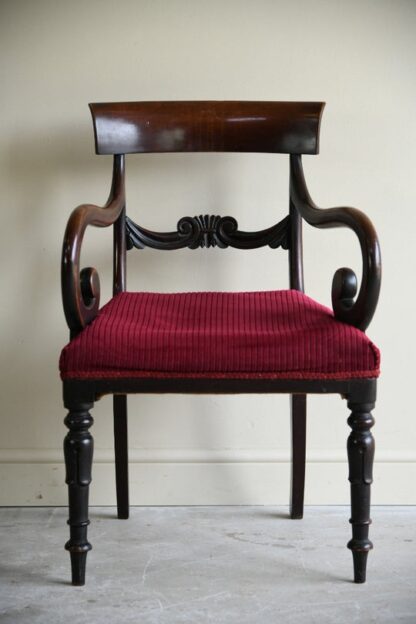 19th Century Mahogany Carver Chair - Image 2