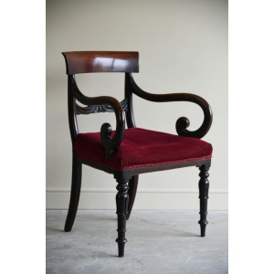 19th Century Mahogany Carver Chair