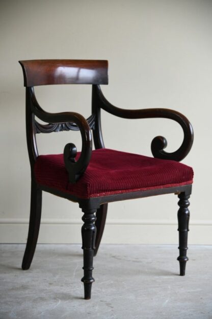 19th Century Mahogany Carver Chair - Image 9