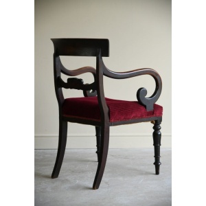 19th Century Mahogany Carver Chair