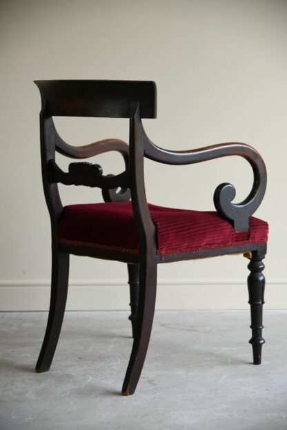 19th Century Mahogany Carver Chair - Image 5