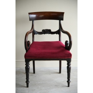 19th Century Mahogany Carver Chair