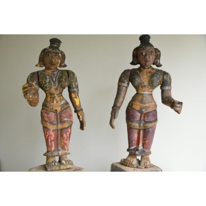 Pair Indian Temple Figures