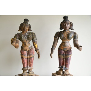 Pair Indian Temple Figures