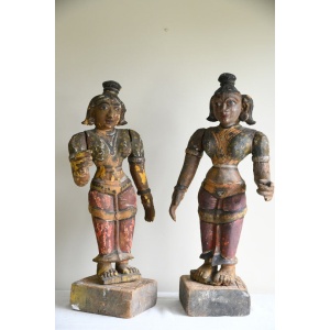 Pair Indian Temple Figures