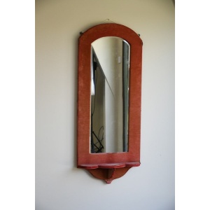 Victorian Pink Velvet Wall Mirror