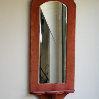 Victorian Pink Velvet Wall Mirror