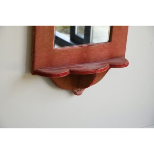 Victorian Pink Velvet Wall Mirror