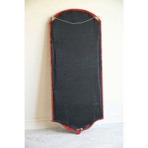 Victorian Pink Velvet Wall Mirror