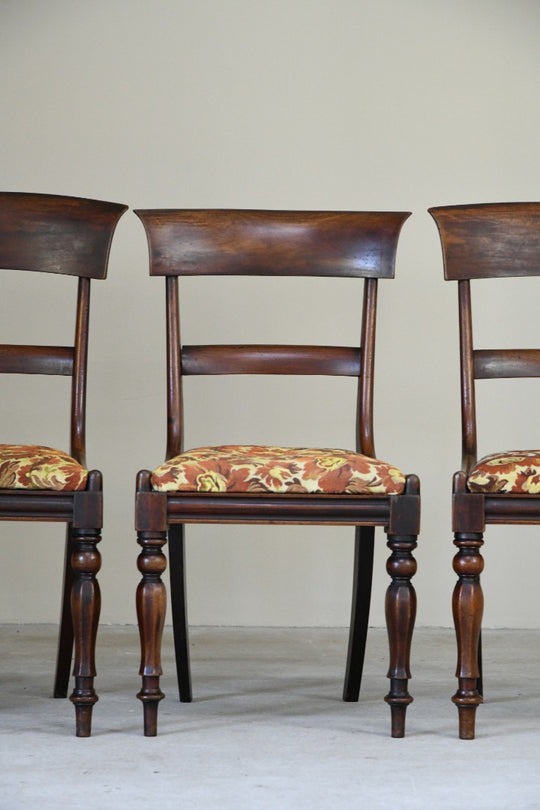 Set 4 Bar Back Mahogany Chairs
