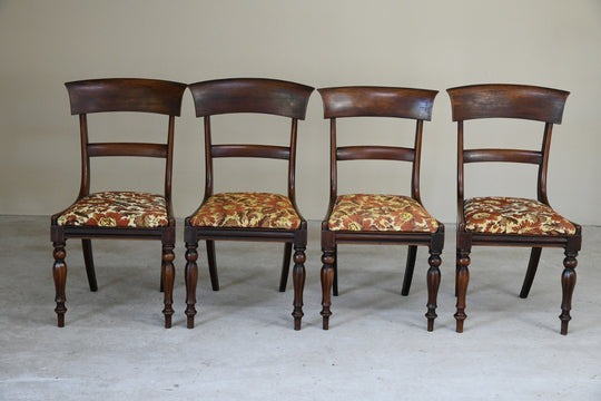 Set 4 Bar Back Mahogany Chairs