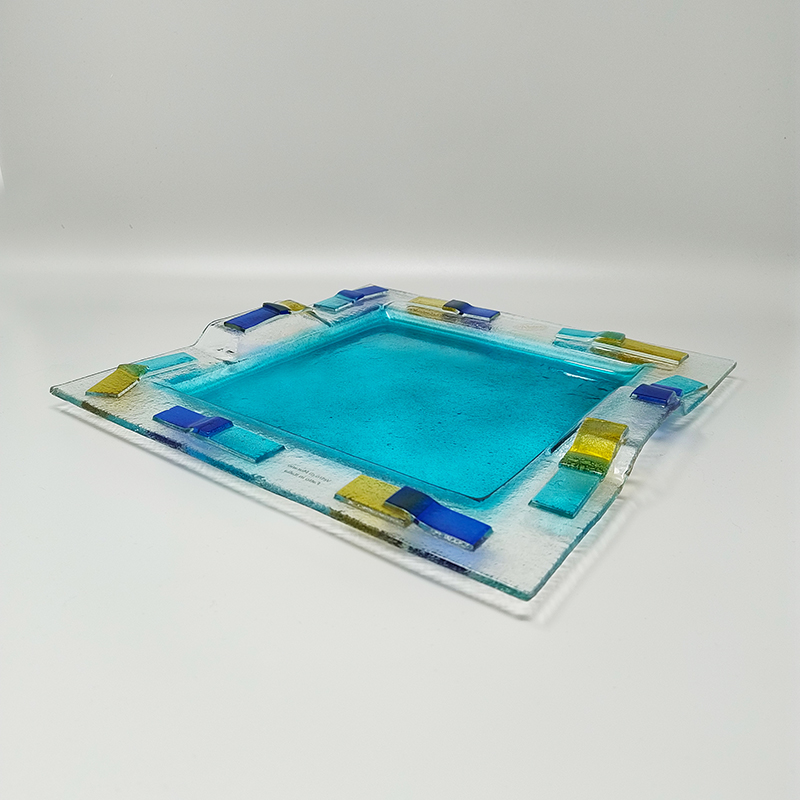 1970s Astonishing Tray By Albatros in Murano Glass. Made in Italy