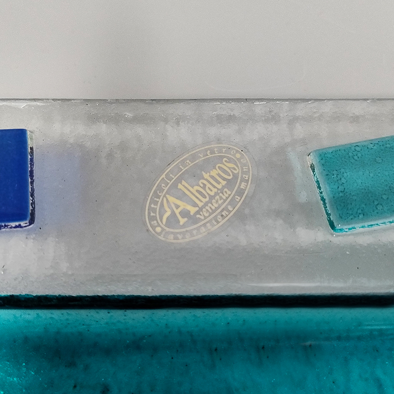 1970s Astonishing Tray By Albatros in Murano Glass. Made in Italy