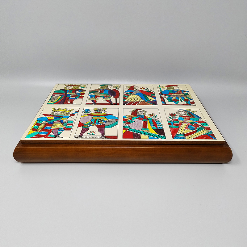 1960s Original Gorgeous Playing Cards Box by Piero Fornasetti in Excellent condition. Made in Italy