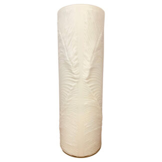 1970s Peill & Putzler White Feather Cylindrical Vase