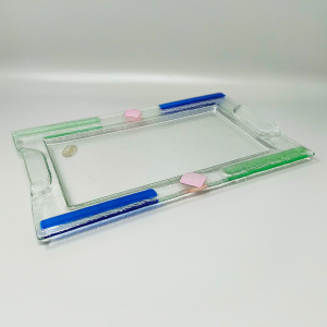 1970s Astonishing Tray By Albatros in Murano Glass. Made in Italy