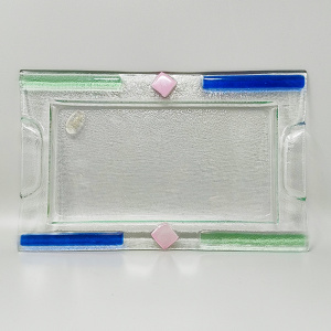 1970s Astonishing Tray By Albatros in Murano Glass. Made in Italy