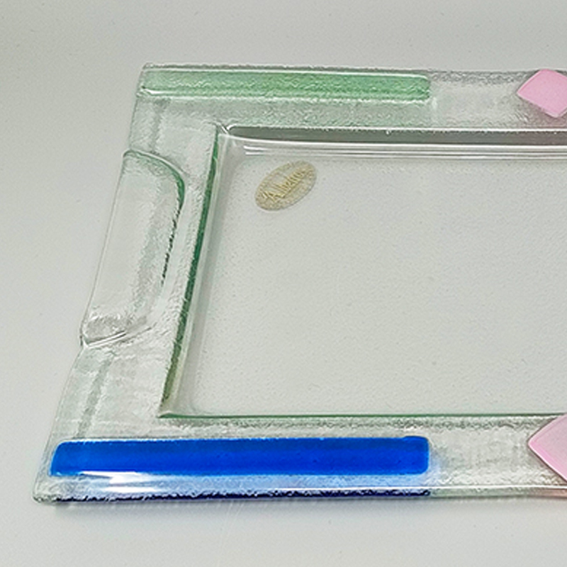 1970s Astonishing Tray By Albatros in Murano Glass. Made in Italy