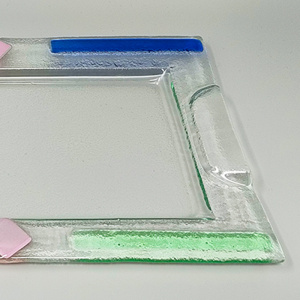 1970s Astonishing Tray By Albatros in Murano Glass. Made in Italy