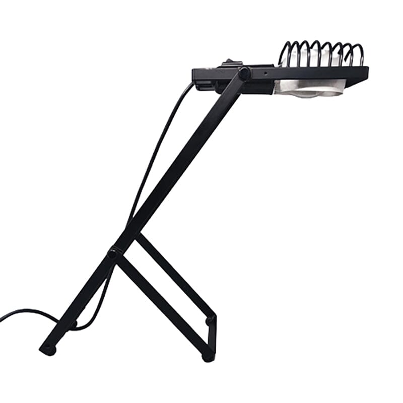 1970s Gorgeous Black Table Lamp "Sintesi" by Ernesto Gismondi for Artemide. Made in Italy