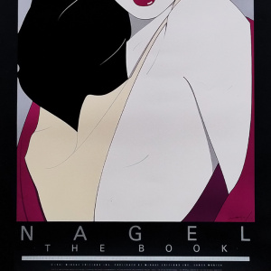 1980s Original Gorgeous Patrick Nagel "The Book" Lithograph.