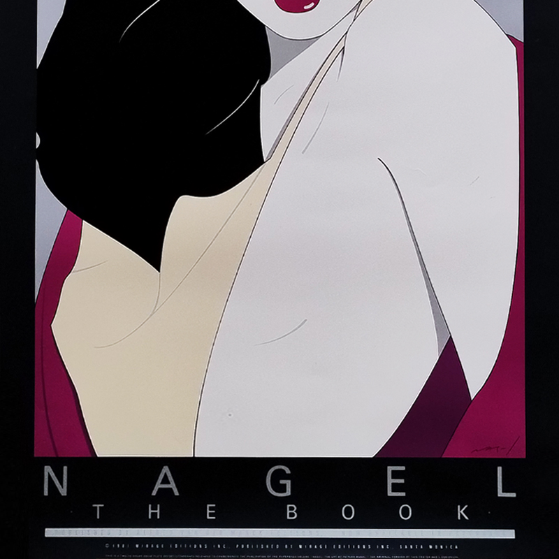 1980s Original Gorgeous Patrick Nagel "The Book" Lithograph.