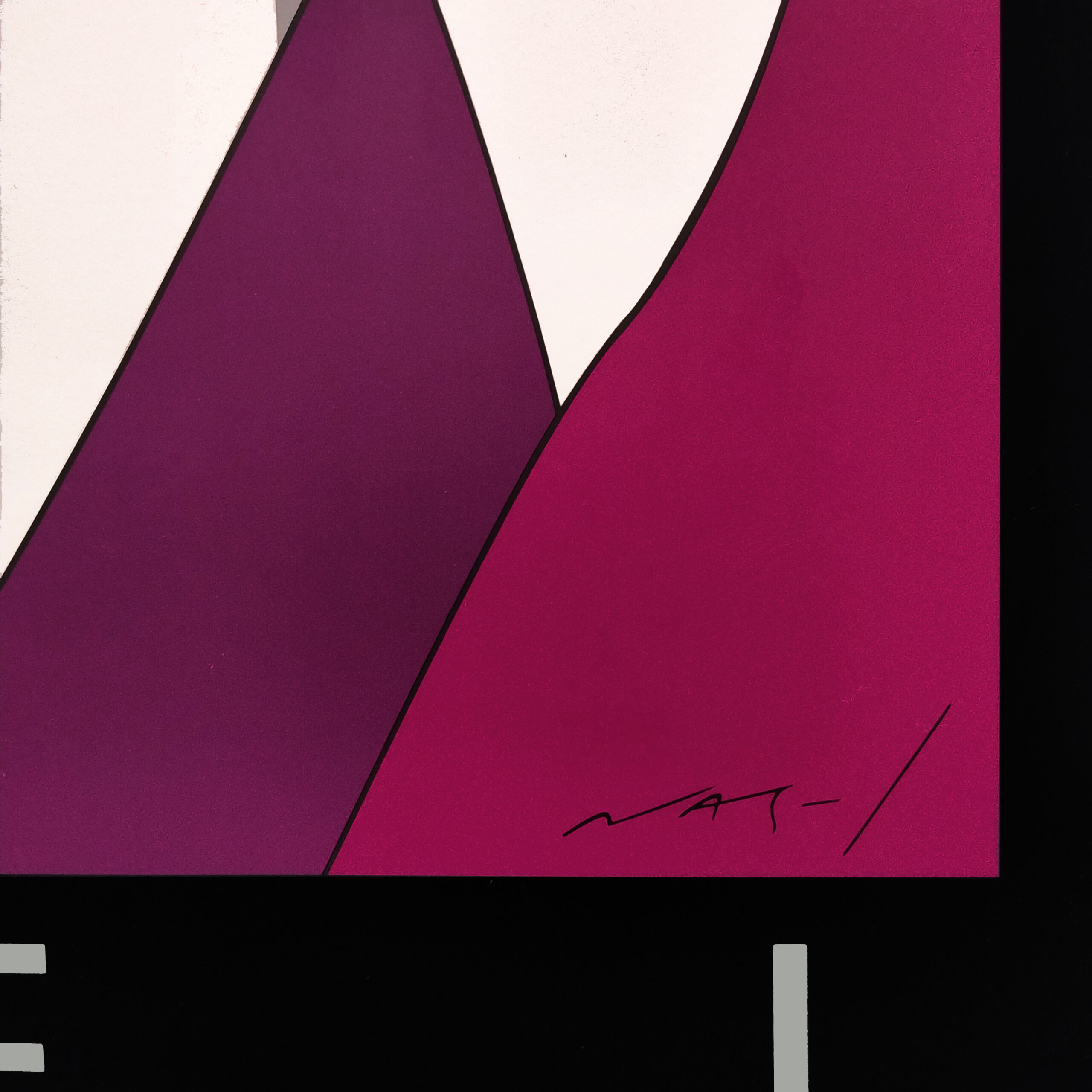 1980s Original Gorgeous Patrick Nagel "The Book" Lithograph.